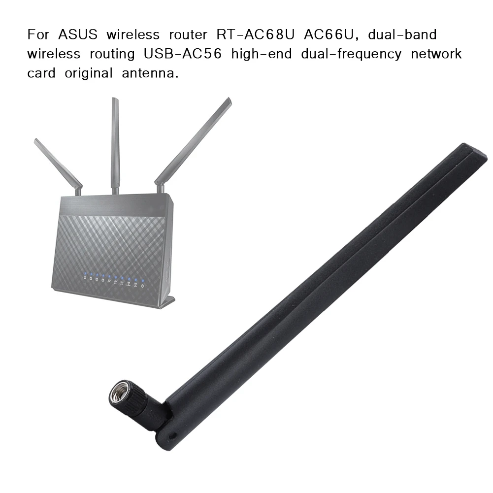 3x HIGH GAIN 9dBi RP-SMA Antennas for Asus RT-AC66U AC1750 RT-N16 Gigabit Router 