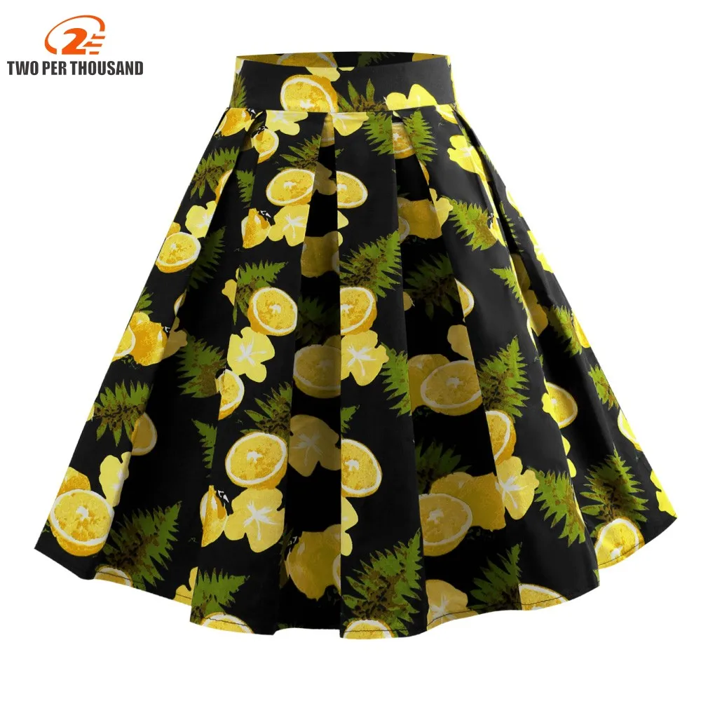 S-5XL Plus Size Lemon Print Party Vintage Skirts High Waist A Line Spring Summer Retro Skirts Feminino Saia Casual Faldas Mujer
S-5XL Plus Size Lemon Print Party Vintage Skirts High Waist A Line Spring Summer Retro Skirts Feminino Saia Casual Faldas Mujer