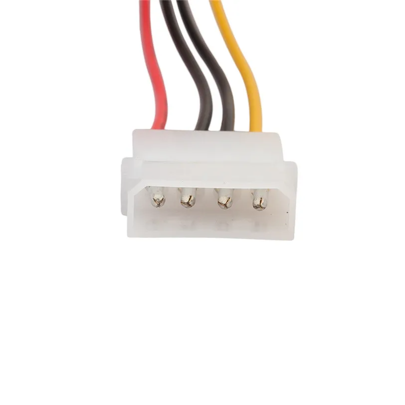 Computer Cables 20cm 4Pin FDD Floppy Male to 15Pin SATA Female Adapter Converter Hard Drive Power Cable Cord Cable Length: 0.2m, Color: 5PCS