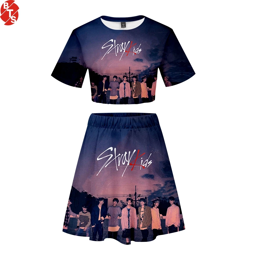 Stray Kids 3D Printed Women Two Pieces Sets Fashion Kpop Summer Short Sleeve Crop Tops+Skirts 2019 Hot Sale Casual Sexy Clothes
Stray Kids 3D Printed Women Two Pieces Sets Fashion Kpop Summer Short Sleeve Crop Tops+Skirts 2019 Hot Sale Casual Sexy Clothes