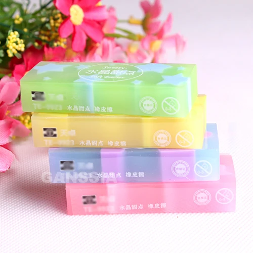 12pcs/lot Candy jelly color soft erasers Cute durable rubber eraser School stationery Office material supplies (ss-1491)
12pcs/lot Candy jelly color soft erasers Cute durable rubber eraser School stationery Office material supplies (ss-1491)
