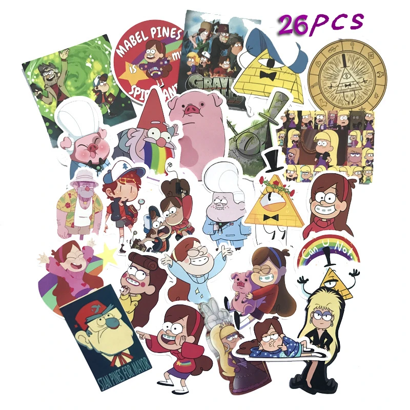 10/26PCS Funny Anime Gravity Falls Sticker For Car Laptop Luggage Skateboard Motorcycle Decal Kids Toy Sticker Toys
10/26PCS Funny Anime Gravity Falls Sticker For Car Laptop Luggage Skateboard Motorcycle Decal Kids Toy Sticker Toys