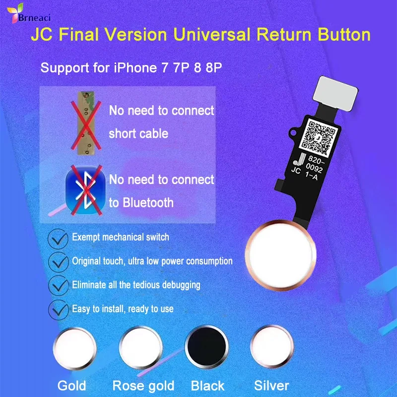 JC Final Version Return Key Home Button Universal Repair Button For iPhone 7 7P 8 8P Touch ID Repair Tools Without Bluetooth
JC Final Version Return Key Home Button Universal Repair Button For iPhone 7 7P 8 8P Touch ID Repair Tools Without Bluetooth