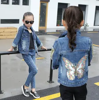 Girl Sequin lace denim jacket children outerwear Kids coat for 3-10 years Clothes spring autumn Baby girls jeans bling clothing
Girl Sequin lace denim jacket children outerwear Kids coat for 3-10 years Clothes spring autumn Baby girls jeans bling clothing