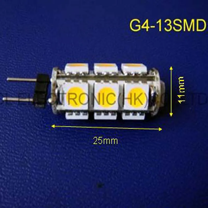 Высокое качество 5050 13SMD 12В G4 светодиодные лампы G4led 12Vdc g4 led освещение (Бесплатная