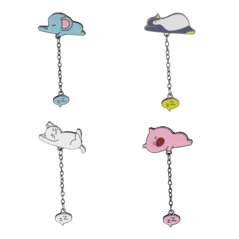 enamel pink pig Pins white cat Brooches blue Elephant pin penguin lapel badge pins Lazy animal brooch sleep Snoring brooch chain
enamel pink pig Pins white cat Brooches blue Elephant pin penguin lapel badge pins Lazy animal brooch sleep Snoring brooch chain