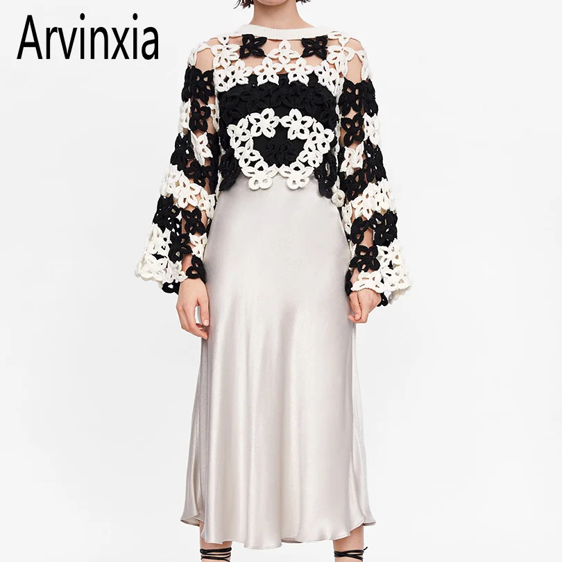 Arvinxia ZA Fashion Floral Hollow Out Long Sleeve Woman Sweaters New Loose O Neck Women Pullovers Sexy High Waist Femme Pullover
Arvinxia ZA Fashion Floral Hollow Out Long Sleeve Woman Sweaters New Loose O Neck Women Pullovers Sexy High Waist Femme Pullover