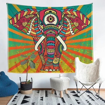 

A Home Furnishing Elephant Tapestry Wall Hanging Sandy Beach Picnic Throw Rug Blanket Camping Tent Sleeping Pad #DX-1