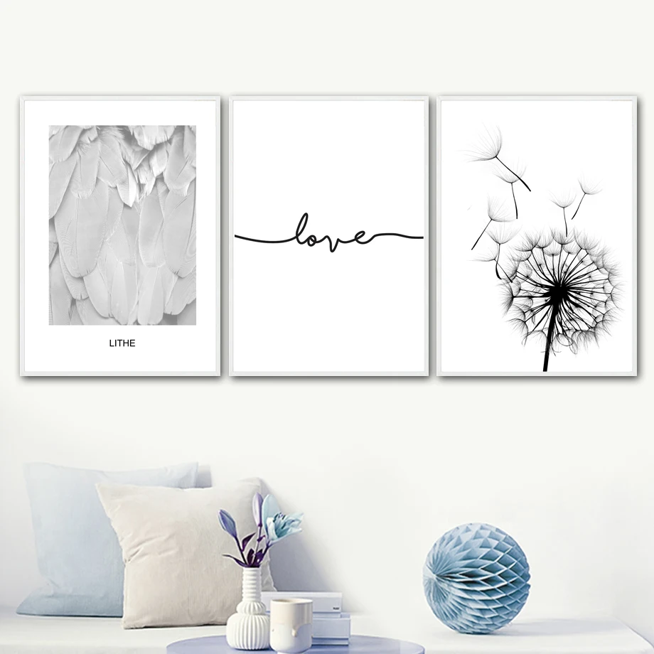 Dandelion Feather Love Quote Wall Art Canvas Painting Nordic Posters And Prints Black White Wall Pictures For Living Room Decor
Dandelion Feather Love Quote Wall Art Canvas Painting Nordic Posters And Prints Black White Wall Pictures For Living Room Decor