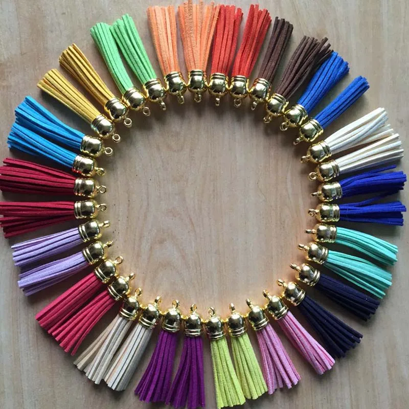 20pcs/lot 55mm length Mixed Color Korea Velvet Suede Tassel With Caps For Keychain DIY Jewelry Making Accessories
20pcs/lot 55mm length Mixed Color Korea Velvet Suede Tassel With Caps For Keychain DIY Jewelry Making Accessories
