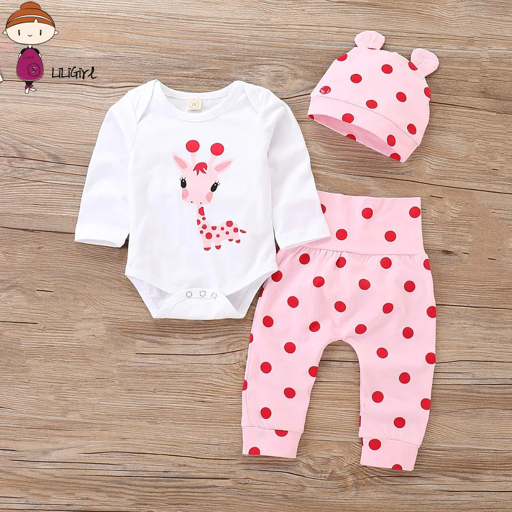 Baby Girl Clothes Polka Dot Newborn Baby Girl Outfits Set Cute Giraffe Infant Girl Clothing With Hat Spring Autumn
Baby Girl Clothes Polka Dot Newborn Baby Girl Outfits Set Cute Giraffe Infant Girl Clothing With Hat Spring Autumn