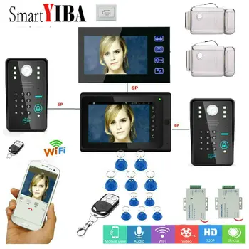 SmartYIBA 7inch 2 monitors Wired / Wireless Wifi IP Video Door Phone Doorbell Intercom Entry System with 1000TVL Wired 2 Cam
SmartYIBA 7inch 2 monitors Wired / Wireless Wifi IP Video Door Phone Doorbell Intercom Entry System with 1000TVL Wired 2 Cam