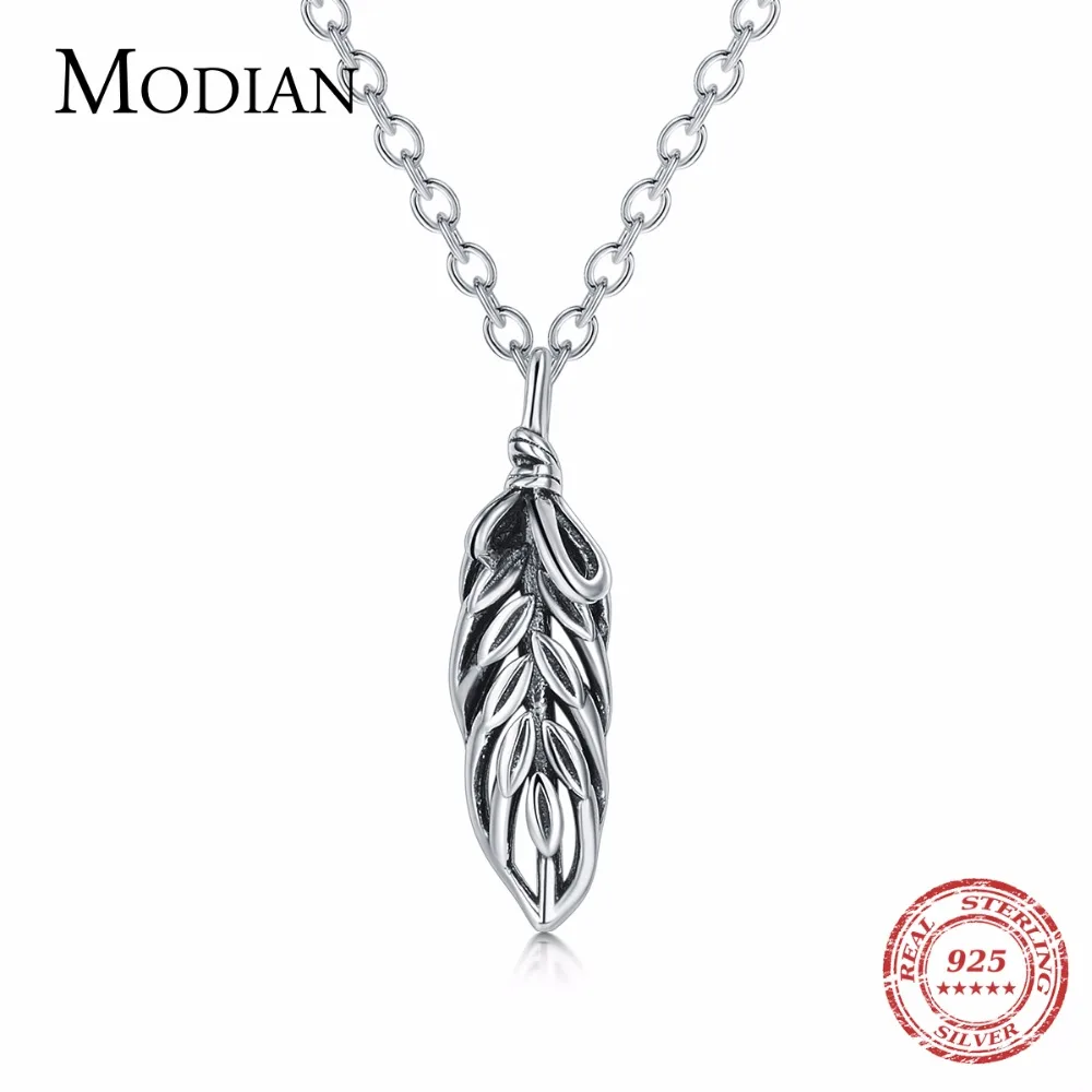 Modian Authentic 925 Sterling Silver Tree Leaf Simple Fashion Vintage Pendant Necklace For Women Sterling Silver Jewelry Brincos
Modian Authentic 925 Sterling Silver Tree Leaf Simple Fashion Vintage Pendant Necklace For Women Sterling Silver Jewelry Brincos