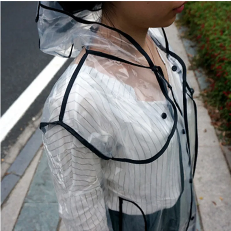 Женский модный прозрачный дождевик подиумный в европейском стиле для девушек