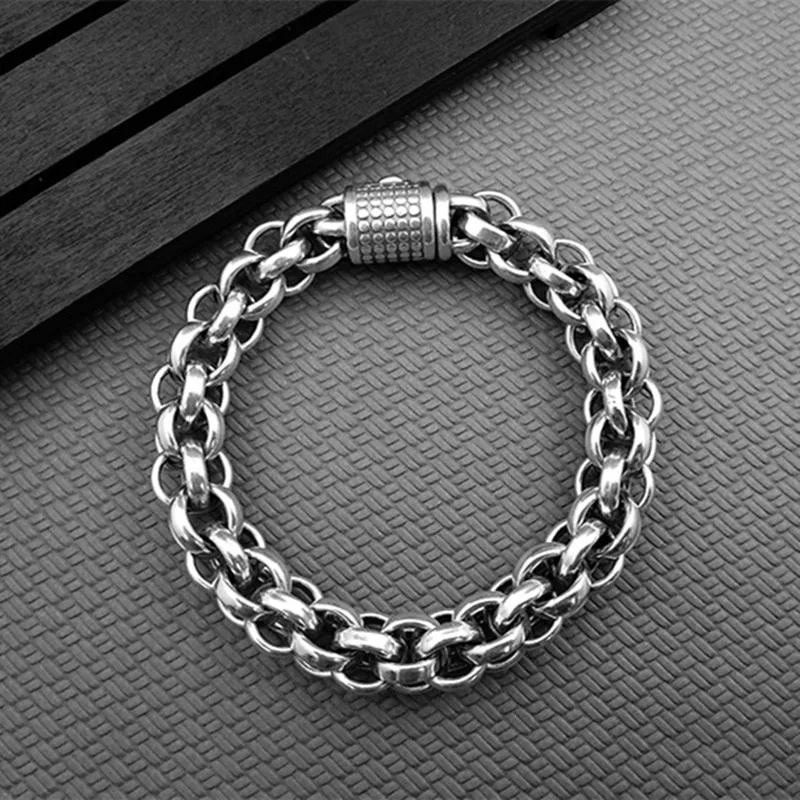 61g 925 Sterling Silver Jewelry Bracelets for Men Vintage S925 Width 12mm Thai Silver Chain Charms Pride Bracelets & Bangles
61g 925 Sterling Silver Jewelry Bracelets for Men Vintage S925 Width 12mm Thai Silver Chain Charms Pride Bracelets & Bangles