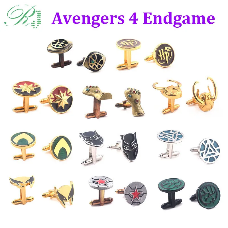 RJ Avengers 4 Endgame Cufflinks Captain America Loki Thanos Iron Man Hulk Men Tie Clips Buttons Cufflinks Jewelry Gift
RJ Avengers 4 Endgame Cufflinks Captain America Loki Thanos Iron Man Hulk Men Tie Clips Buttons Cufflinks Jewelry Gift