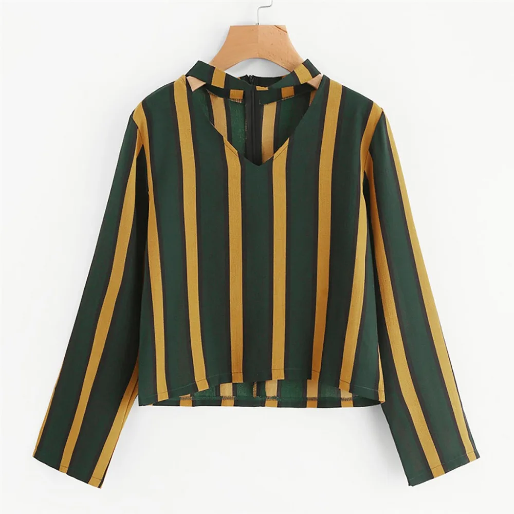 Womens Shirt V-Neck Striped Long Sleeve Short Shirt Autumn Winter Casual Womens Tops And Blouses blusas mujer de moda 2018 #15
Womens Shirt V-Neck Striped Long Sleeve Short Shirt Autumn Winter Casual Womens Tops And Blouses blusas mujer de moda 2018 #15