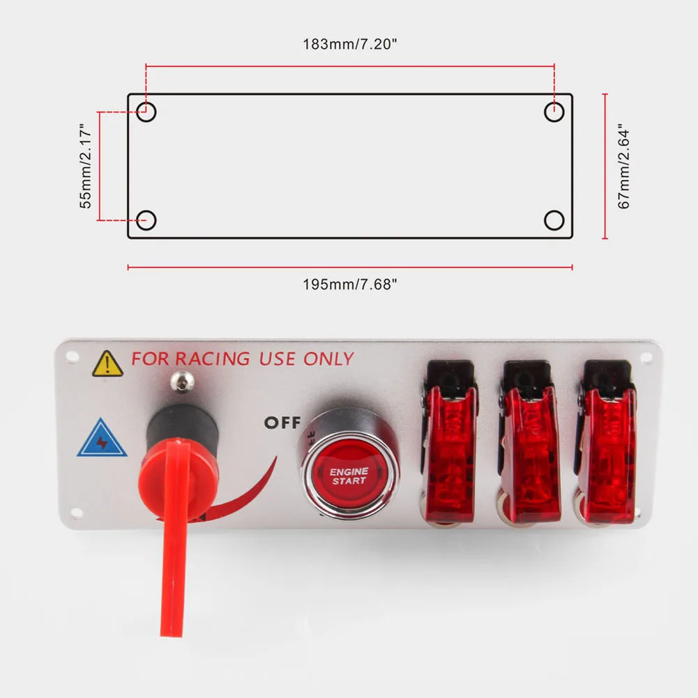 Car Ignition Switch Panel Auto 12V LED Toggle Ignition Switch Panel Engine Start Push Buttons Kit Set
Car Ignition Switch Panel Auto 12V LED Toggle Ignition Switch Panel Engine Start Push Buttons Kit Set