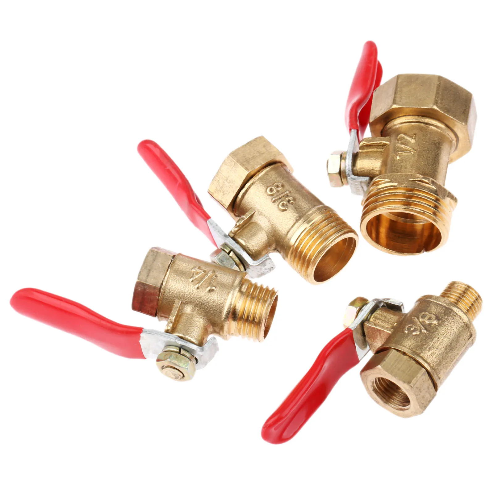 Brass Ball Valve 1/8" 1/4'' 3/8'' 1/2'' Female to Male Thread Ball Valve Connector Joint Copper Pipe Fitting Coupler Adapter
Brass Ball Valve 1/8" 1/4'' 3/8'' 1/2'' Female to Male Thread Ball Valve Connector Joint Copper Pipe Fitting Coupler Adapter