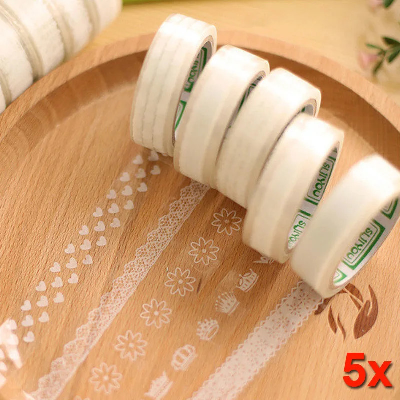 5 pcs Hot DIY Cute Lace PVC Tape Sweet Sticker for Decor Scrapbooking Album Gift Korea Stationery Designer Hogard DC29
5 pcs Hot DIY Cute Lace PVC Tape Sweet Sticker for Decor Scrapbooking Album Gift Korea Stationery Designer Hogard DC29