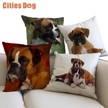 Decorative Cushion Animal Dog Pillows case cojines linen Boxer 45x45cm throw Car covers sofa Pillow Cushions cover
Decorative Cushion Animal Dog Pillows case cojines linen Boxer 45x45cm throw Car covers sofa Pillow Cushions cover