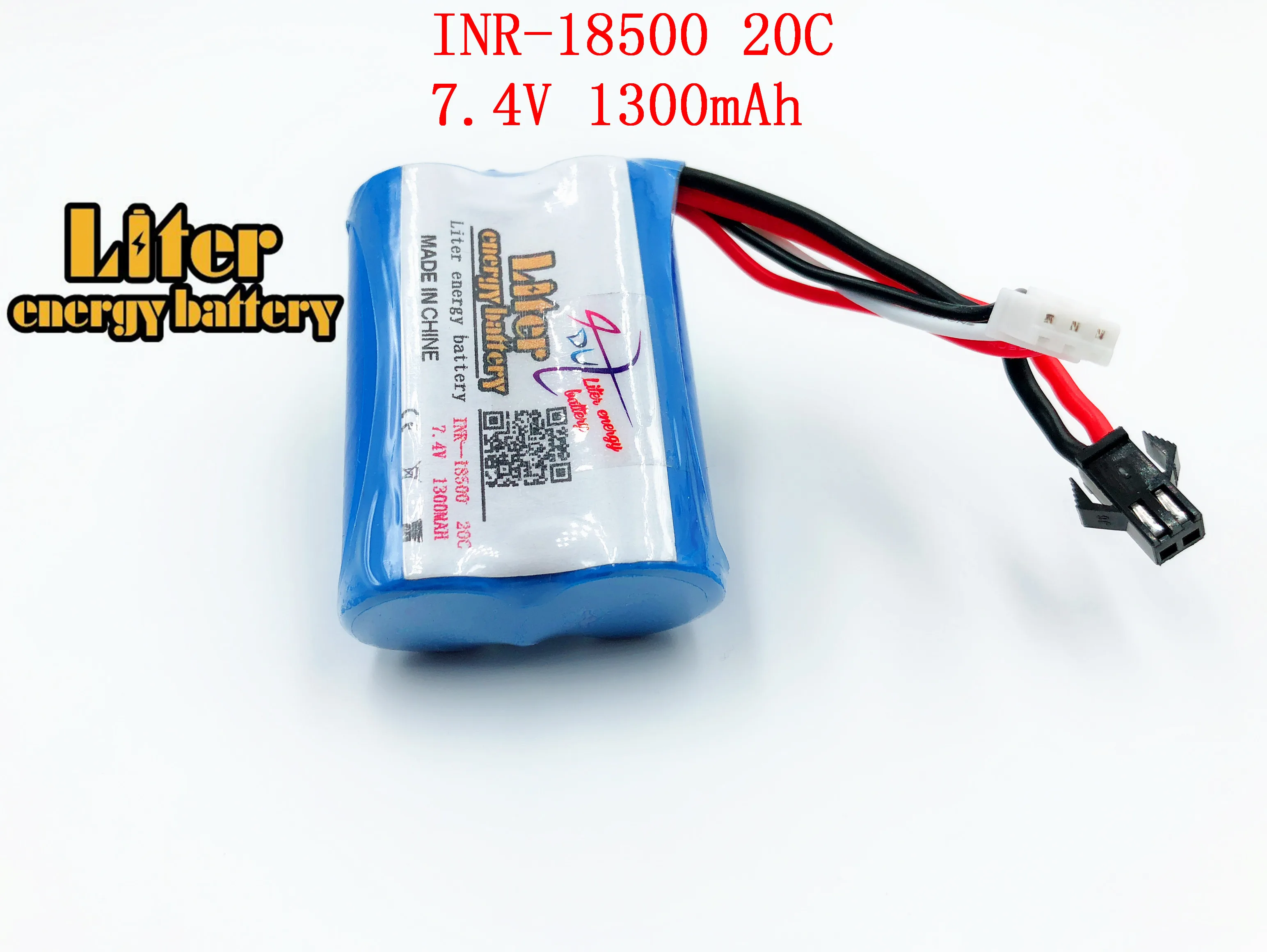 7.4V 1300mAH Lipo Battery For Remote control helicopter Li-po battery 7.4 V 18500 20C discharge toy batteryCylindrical | Электроника