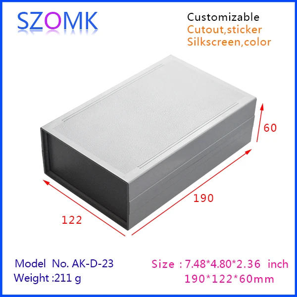 szomk electronics abs plastic housing box (1 pcs) 190*122*60mm szomk 2015 new enclosure control box, plastic outlet junction box
szomk electronics abs plastic housing box (1 pcs) 190*122*60mm szomk 2015 new enclosure control box, plastic outlet junction box