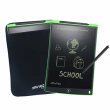 NEWYES 12 "LCD verde escritura nota Pad dibujo electrónico tableta gráficos e-papel escritor regalos Memo Snapchat estilo con bolsa(China)