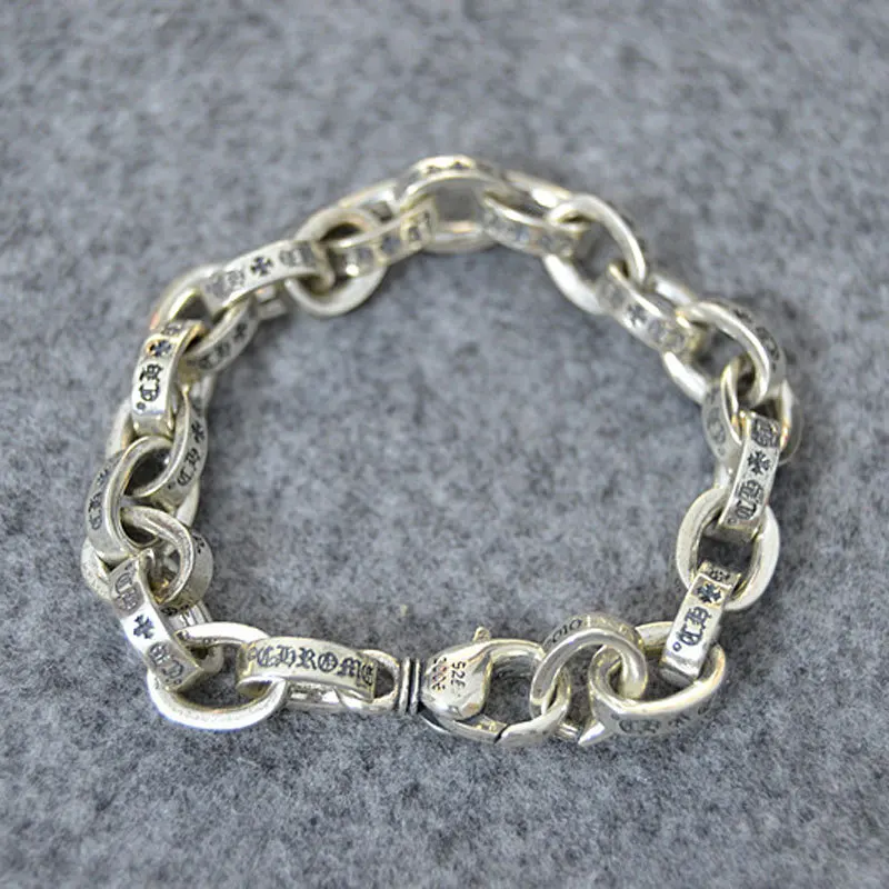 Starfield S925 Sterling Silver Retro Thai Silver Men Women Punk CH Cross Bracelet Homme
Starfield S925 Sterling Silver Retro Thai Silver Men Women Punk CH Cross Bracelet Homme