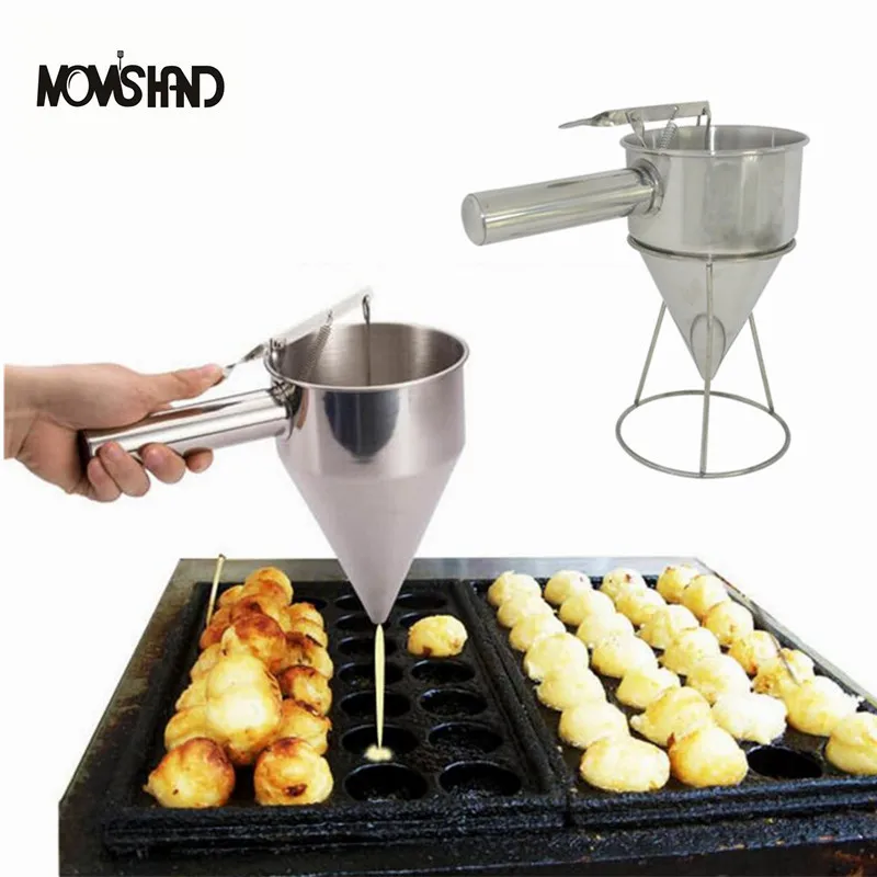 MOM'S HAND Kitchen Gadget Kitchen Stainless Steel Funnel Octopus Balls Maker Octopus Balls Tools With Rack
MOM'S HAND Kitchen Gadget Kitchen Stainless Steel Funnel Octopus Balls Maker Octopus Balls Tools With Rack