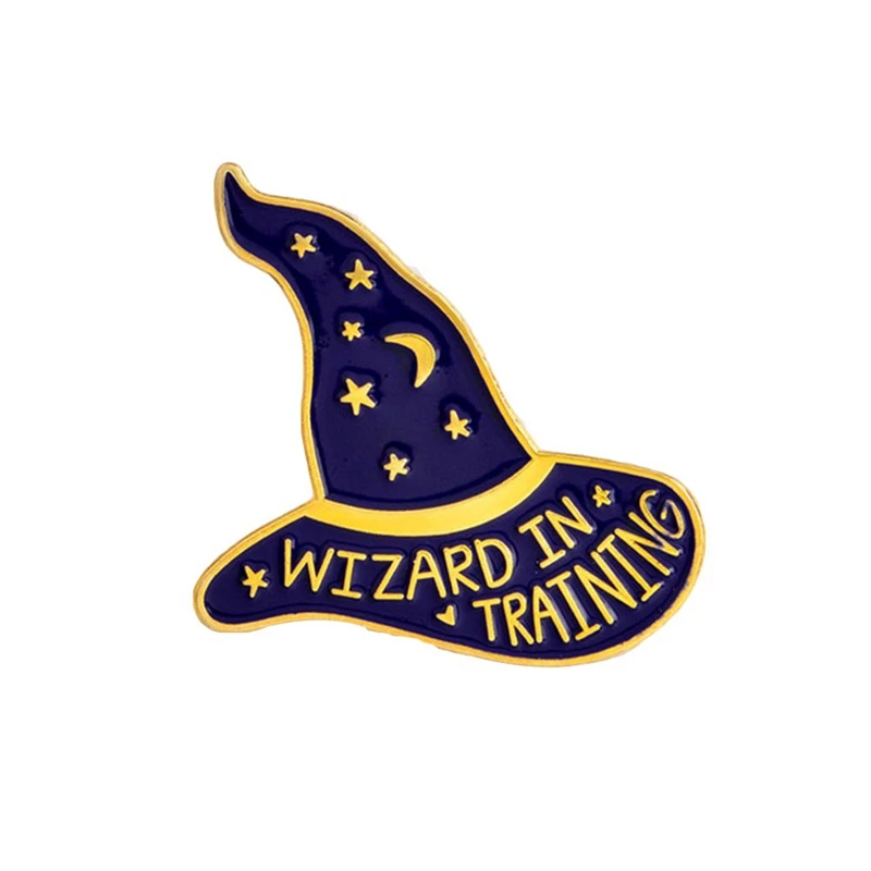 Wizard In Training Personality Witch Magic Wizard Hat Brooch Star Moon Enamel Pin Denim Jacket Jewelry Gifts For Children Women
Wizard In Training Personality Witch Magic Wizard Hat Brooch Star Moon Enamel Pin Denim Jacket Jewelry Gifts For Children Women