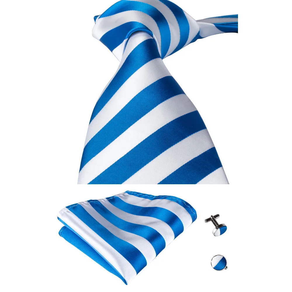 Top Selling Men's Ties With Hanky Cufflinks Set 100% Silk Tie For Men Wedding Business Blue And White Striped Necktie MJ-415
Top Selling Men's Ties With Hanky Cufflinks Set 100% Silk Tie For Men Wedding Business Blue And White Striped Necktie MJ-415
