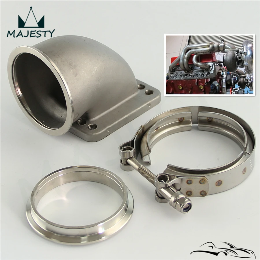 Fits For T3 T4 Turbocharger 3" Vband 90Degree Cast Turbo Elbow Adapter Flange+Clamp
Fits For T3 T4 Turbocharger 3" Vband 90Degree Cast Turbo Elbow Adapter Flange+Clamp
