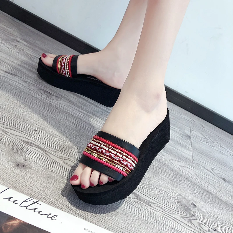 2019 New Summer Beach Outside Wedges Women Platform Slides Slip-On Red Creepers Lady Sexy High Heels Elegant Shoes XWT1542
2019 New Summer Beach Outside Wedges Women Platform Slides Slip-On Red Creepers Lady Sexy High Heels Elegant Shoes XWT1542