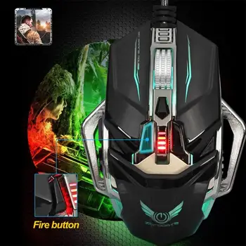 

MOSUNX Wired mouse Silent USB Wired Optical Gaming Mouse Ergonomic Mice Colorful LED Backlit for LOL NO24 Drop shipping