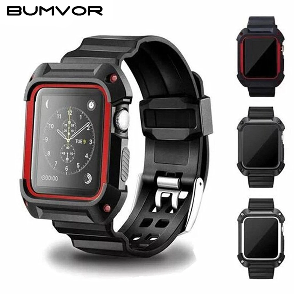 For Apple Watch 4 Case 44mm Rugged Protective Case with Strap Bands for Apple Watch 40mm 44mm Series 4 watch band accessories
For Apple Watch 4 Case 44mm Rugged Protective Case with Strap Bands for Apple Watch 40mm 44mm Series 4 watch band accessories