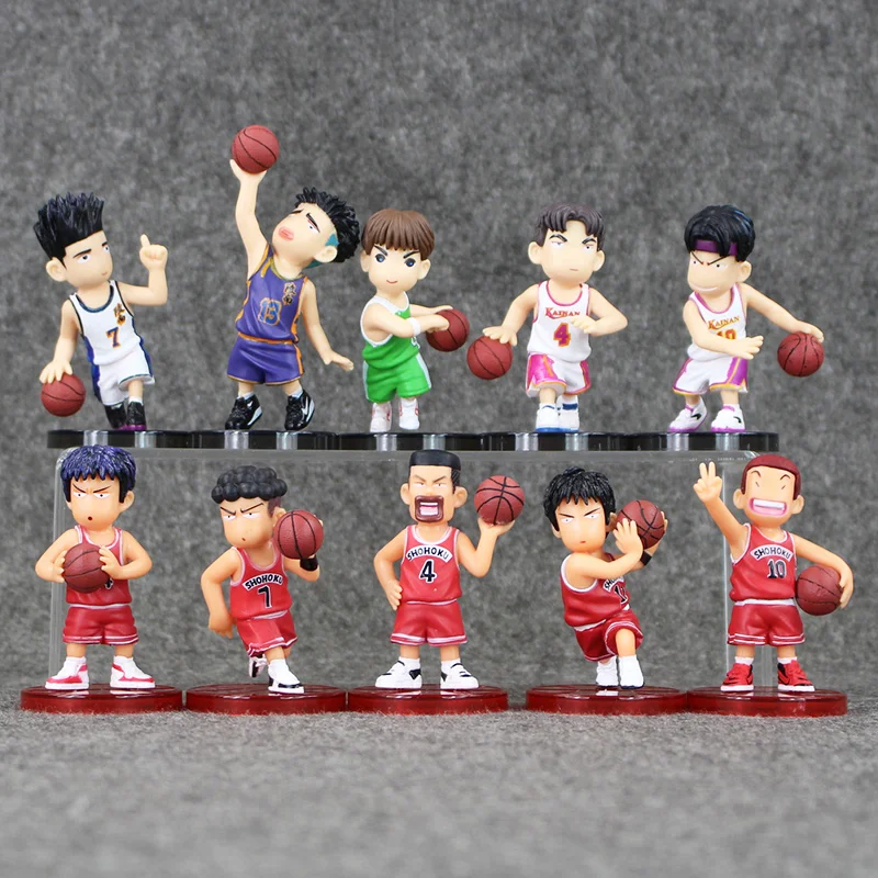 Free Shipping 2Style 5pcs/lot SLAM DUNK Shohoku Basketball Player Anime Figure Doll Hanamichi Sakuragi Rukawa Kaede
Free Shipping 2Style 5pcs/lot SLAM DUNK Shohoku Basketball Player Anime Figure Doll Hanamichi Sakuragi Rukawa Kaede
