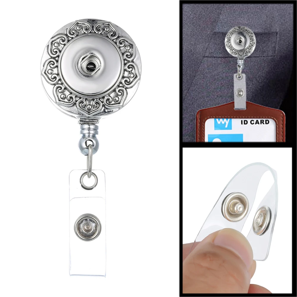 badge with snap buttons