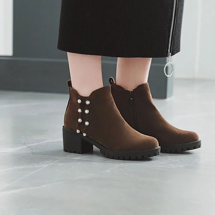 Big Size 11 12 13 Fashion of Zipper Ground Velvet Thickening and Heating Coarse-heeled Martin Boots
Big Size 11 12 13 Fashion of Zipper Ground Velvet Thickening and Heating Coarse-heeled Martin Boots