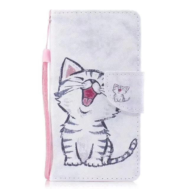 For Samsung Galaxy J3 2016 Case Wallet Cute Cat Stand Phone Cases For Samsung J3 2015 Cover Flip PU Leather Book Holder Bag J320