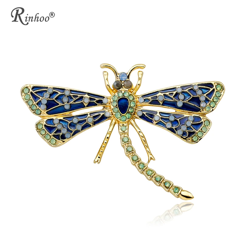RINHOO Fashion Insect Dragonfly Brooch Crystal Rhinestone Gold Color Collar Costume Vintage Jewelry Gift Brooch Pin for Women
RINHOO Fashion Insect Dragonfly Brooch Crystal Rhinestone Gold Color Collar Costume Vintage Jewelry Gift Brooch Pin for Women