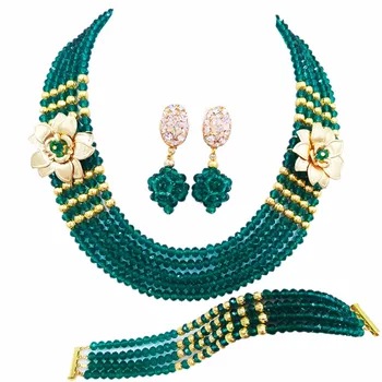 Free Shipping 2018 New Nigerian Wedding African Beads Jewelry Set Army Green Indian Bridal Jewelry Set 5C-SXH011
Free Shipping 2018 New Nigerian Wedding African Beads Jewelry Set Army Green Indian Bridal Jewelry Set 5C-SXH011