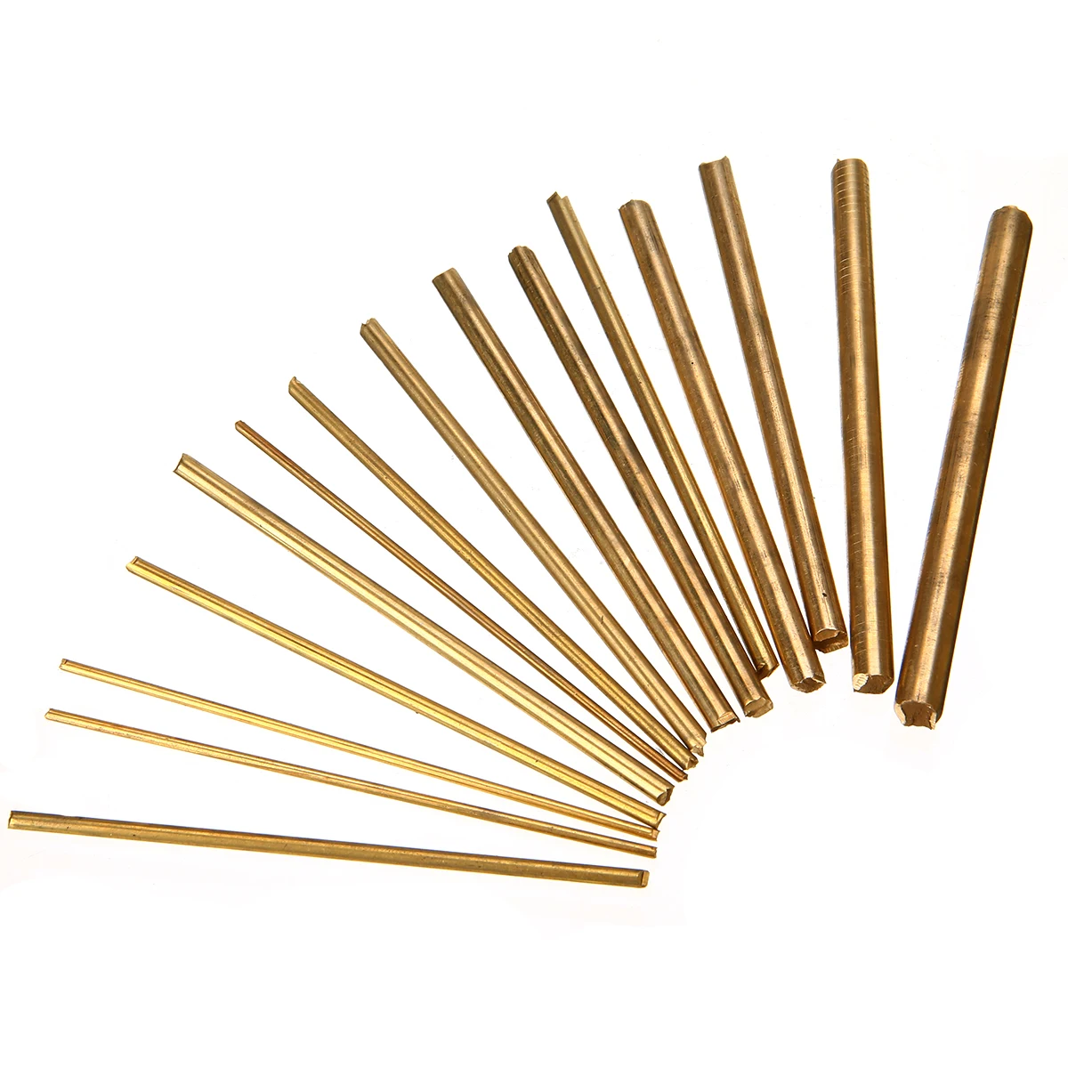 15pcs Durable Brass Round Rod Bar Shafts Watchmaker Lathe DIY Watch Tool Craft Making Parts 100mm Length Mayitr