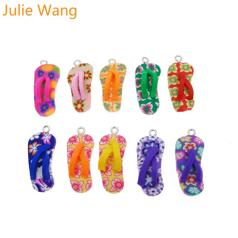 Julie Wang 20/30PCS Colorful Fimo Flip Flops Charms Pendant Key Chain Handmade Crafts Phone Deco Jewelry Making Accessory
Julie Wang 20/30PCS Colorful Fimo Flip Flops Charms Pendant Key Chain Handmade Crafts Phone Deco Jewelry Making Accessory