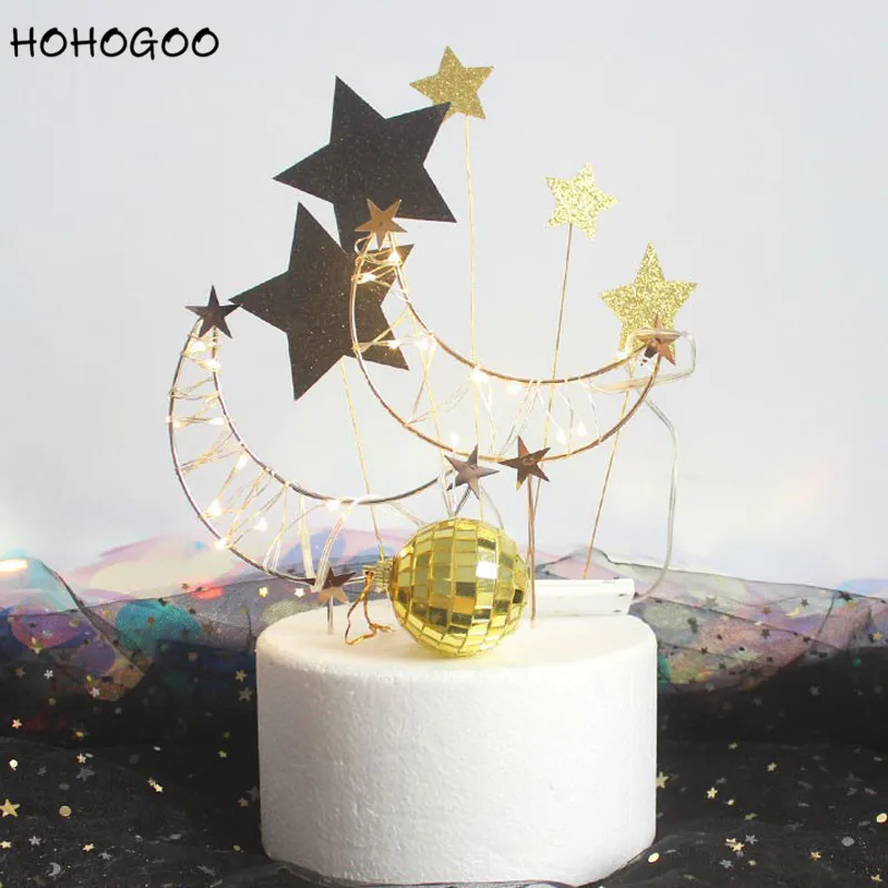 HOHOGOO 1PC Birthday Cake Topper Gold Silver Iron Art Moon Shape Birthday Party Wedding Favor Supplies Cake Decoration
HOHOGOO 1PC Birthday Cake Topper Gold Silver Iron Art Moon Shape Birthday Party Wedding Favor Supplies Cake Decoration