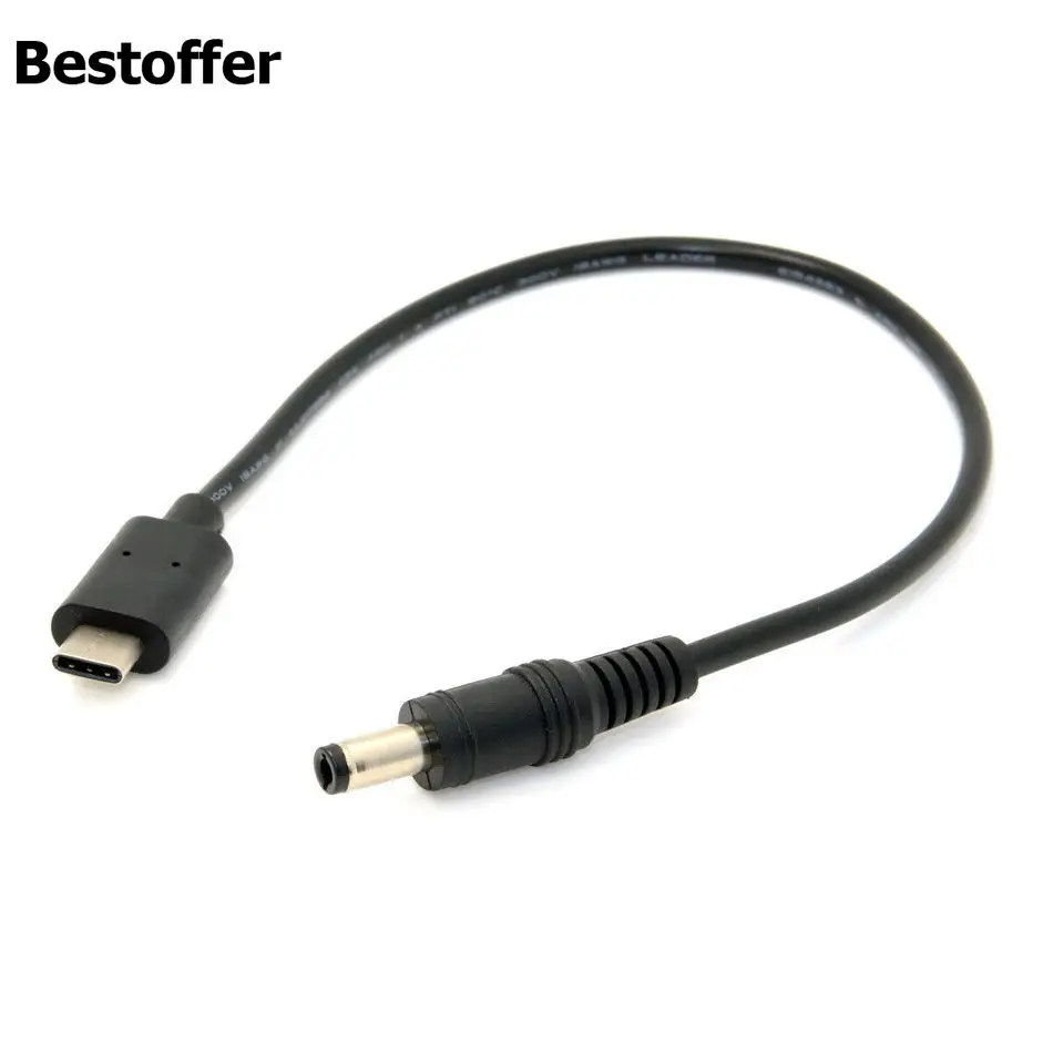 USB 3.1 Type C Male to DC 5.5X2.5mm Male Power Charge Adapter Connector Extension Cable for Laptop PC (Type c to 5.52.5 Male)
USB 3.1 Type C Male to DC 5.5X2.5mm Male Power Charge Adapter Connector Extension Cable for Laptop PC (Type c to 5.52.5 Male)