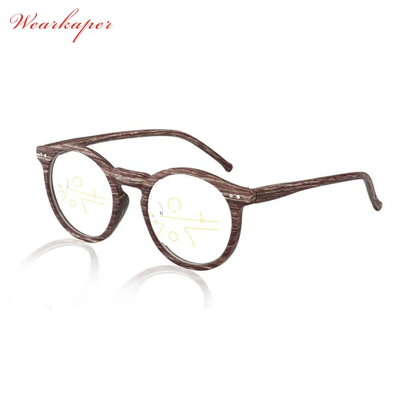 WEARKAPER Round Wood Smart Asymptotically Multi-focal Progressive Reading Glasses Presbyopia Hyperopia Bifocal Eyeglasses
WEARKAPER Round Wood Smart Asymptotically Multi-focal Progressive Reading Glasses Presbyopia Hyperopia Bifocal Eyeglasses