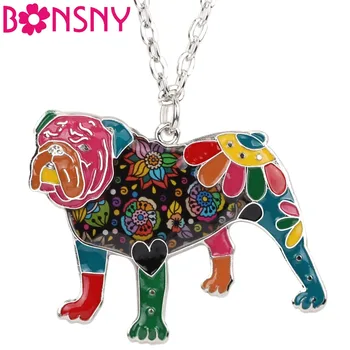 Bonsny Enamel Alloy English Bulldog Necklace Pendant Long Chain Collier Fashion Animal Jewelry For Women Girls Pet Lovers Bijoux
Bonsny Enamel Alloy English Bulldog Necklace Pendant Long Chain Collier Fashion Animal Jewelry For Women Girls Pet Lovers Bijoux