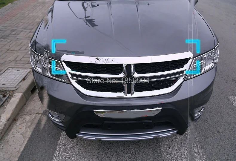 Для 2013-2017 Dodge Journey Хромированная передняя крышка капота гриль для губ формовочная