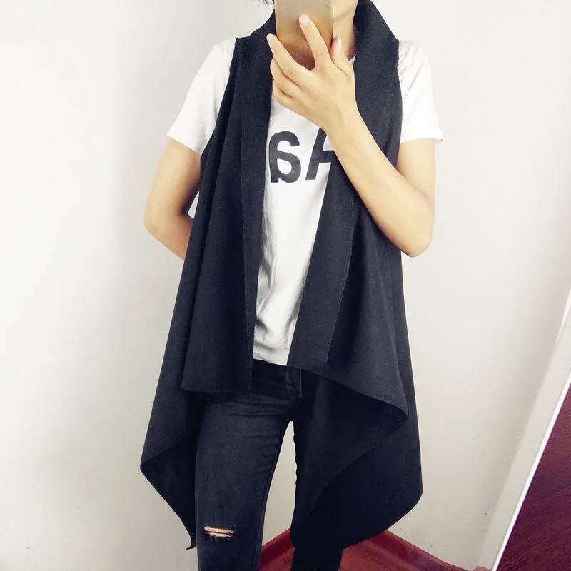 2019 Fashion Women Loose Fitting Woolen Turn-down Collar Thin Coats Sleeveless Open Front Cardigan Coat European American Style
2019 Fashion Women Loose Fitting Woolen Turn-down Collar Thin Coats Sleeveless Open Front Cardigan Coat European American Style